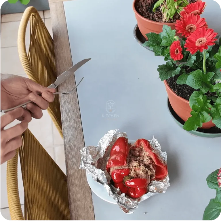 open the tin foil carefully in case the rice is not ready yet