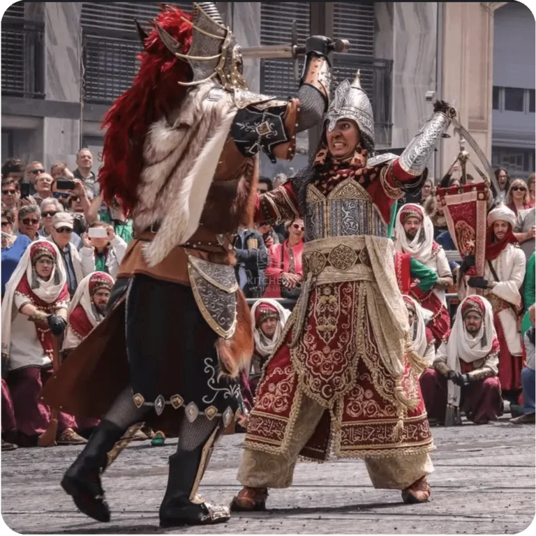 "Moors and Christians" yearly "reconquista" celebration